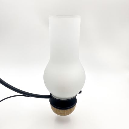 Brilagi - LED-kroonluchter COTTAGE met ketting 3xE14/40W/230V eiken/zwart/wit