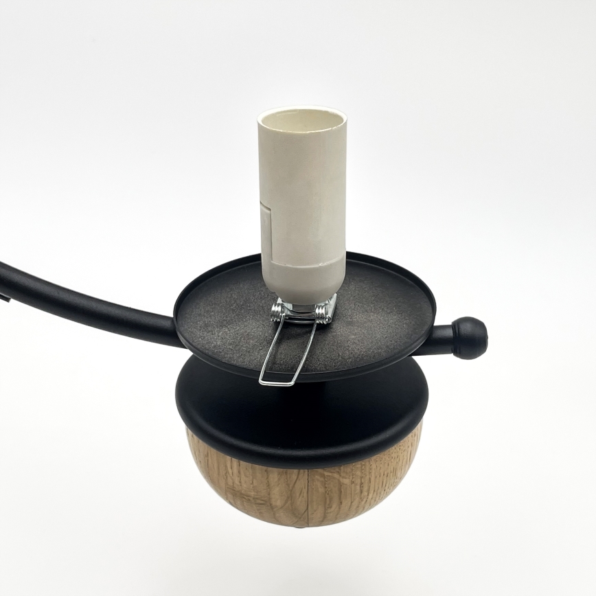 Brilagi - LED-kroonluchter COTTAGE met ketting 3xE14/40W/230V eiken/zwart/wit