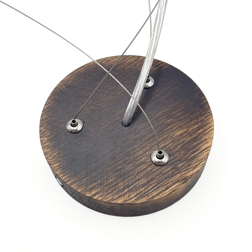 Brilagi - LED-kroonluchter met kabel CARVALHO SMOKEY 3xE27/60W/230V eiken Ø 47,5 cm