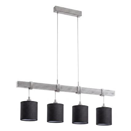 Brilagi - LED-kroonluchter met kabel NUBILA 4xE27/60W/230V grijs/zwart