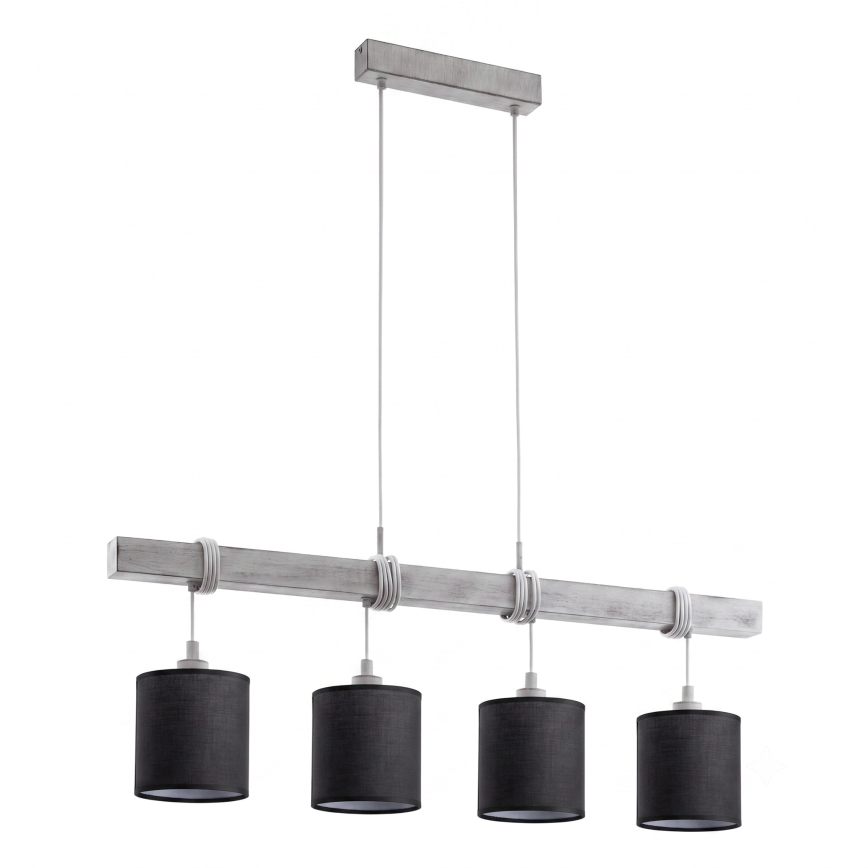 Brilagi - LED-kroonluchter met kabel NUBILA 4xE27/60W/230V grijs/zwart