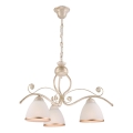 Brilagi - LED-kroonluchter met ketting ANTICO 3xE27/60W/230V 3000K witte patina