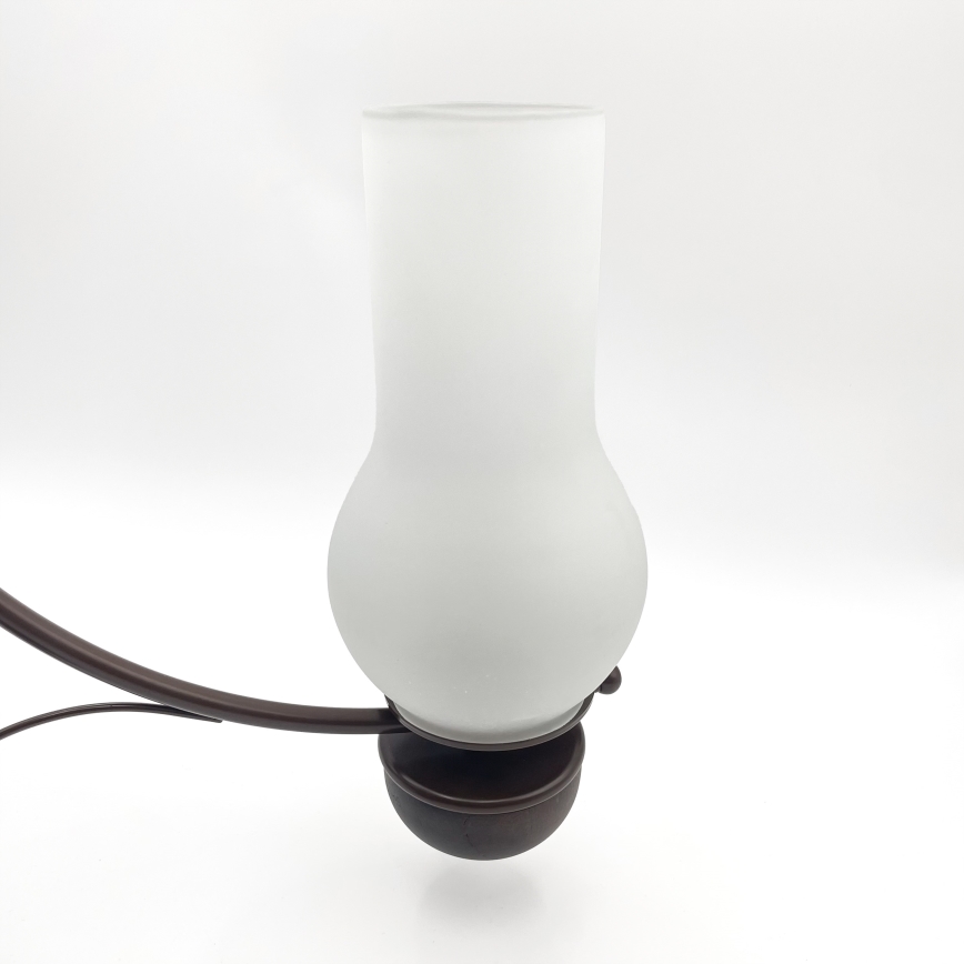 Brilagi - LED-kroonluchter met ketting COTTAGE 3xE14/40W/230V beuk/bruin/wit