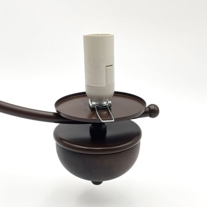 Brilagi - LED-kroonluchter met ketting COTTAGE 3xE14/40W/230V beuk/bruin/wit