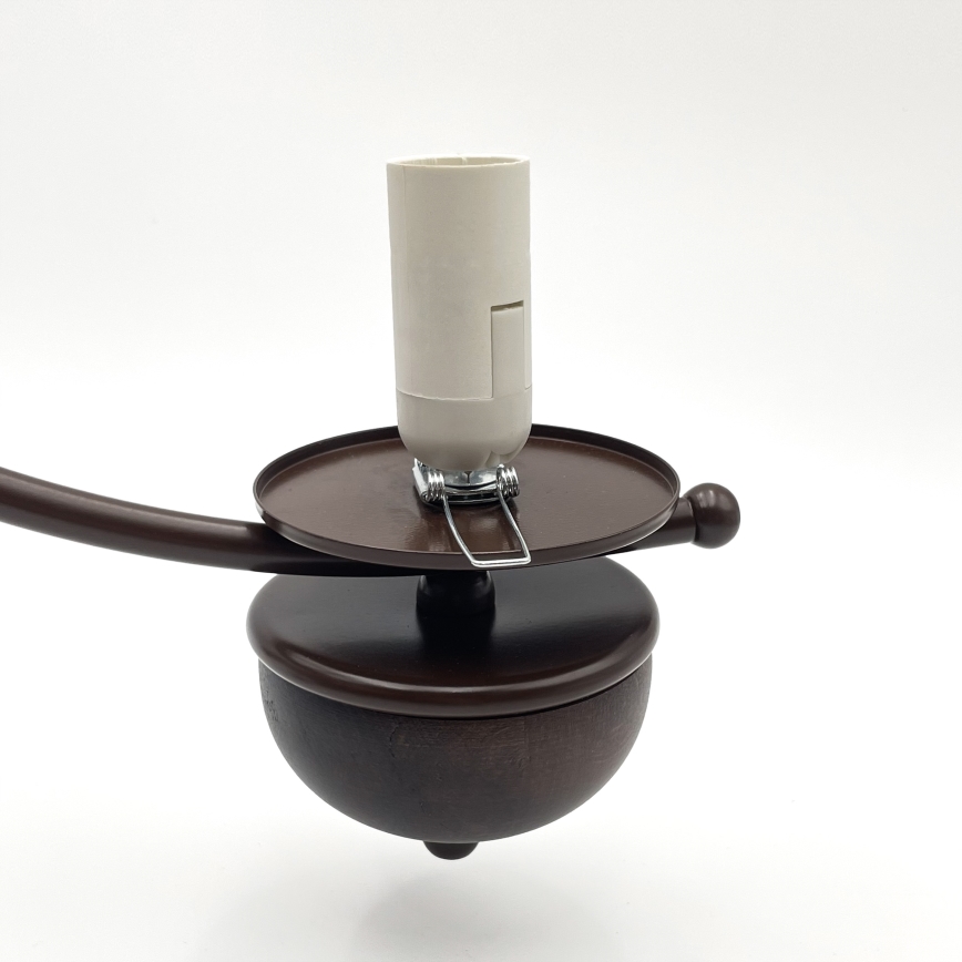 Brilagi - LED-kroonluchter met ketting COTTAGE 3xE14/40W/230V beuken/bruin/rookbeige