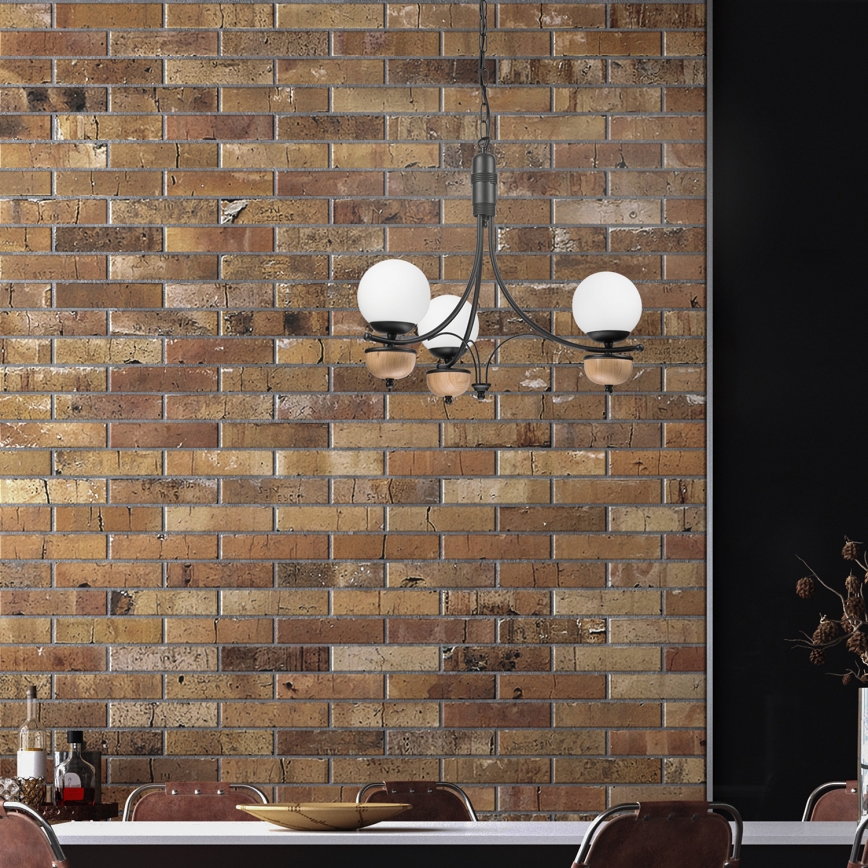 Brilagi - LED-kroonluchter met ketting COTTAGE 3xG9/40W/230V eik/wit