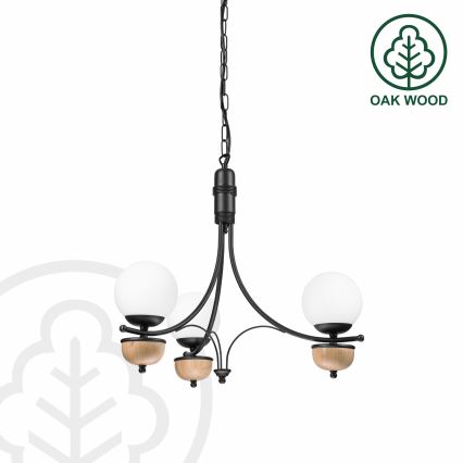 Brilagi - LED-kroonluchter met ketting COTTAGE 3xG9/40W/230V eik/wit