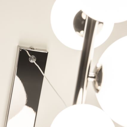 Brilagi - LED-kroonluchter MILLA aan kabel 10xG9/3W/230V zwart-chroom/wit