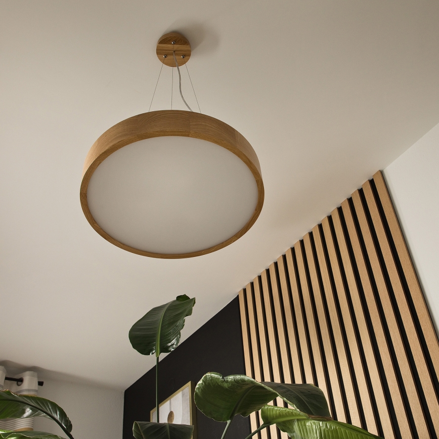 Brilagi - LED-lampenkroon aan kabel CARVALHO 3xE27/60W/230V eiken pr. 47,5 cm