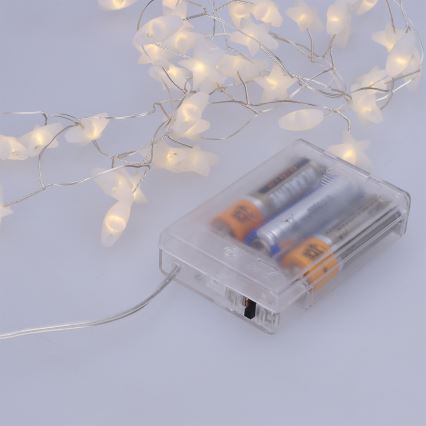 Brilagi - LED-lichtsnoer 40xLED/3xAA 1,8m warm wit sterren