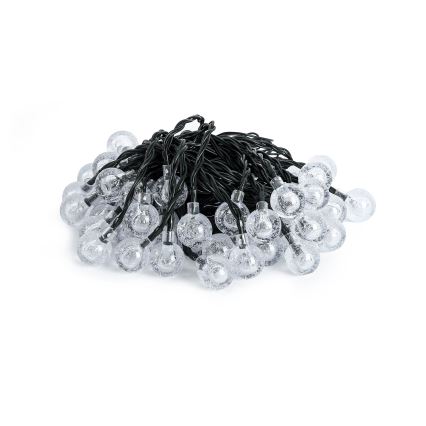 Brilagi - LED zonne-decoratieslinger BUBBLE 50xLED/8 functies 7m IP65 warm wit 600 mAh