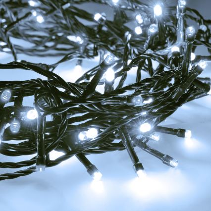 Brilagi - LED-lichtsnoer voor buiten, 100 LEDs, 8 functies, 13 m, IP44, koud wit