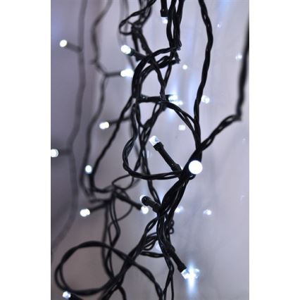 Brilagi - LED-lichtsnoer voor buiten, 100 LEDs, 8 functies, 13 m, IP44, koud wit
