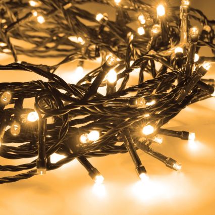 Brilagi - LED-lichtsnoer voor buiten, 100 x LED / 8 functies, 13 m, IP44, warm wit