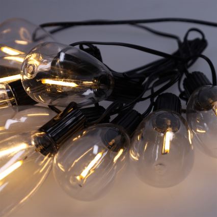 Brilagi - LED-lichtsnoer voor buiten 10xLED/3xAA 3,2m IP44 warm-wit