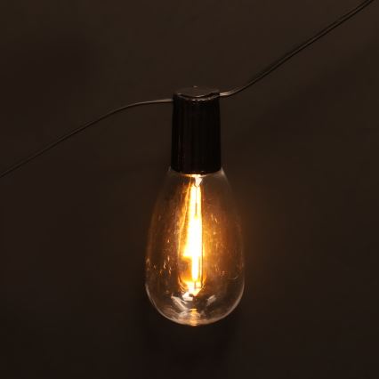 Brilagi - LED-lichtsnoer voor buiten 10xLED/3xAA 3,2m IP44 warm-wit