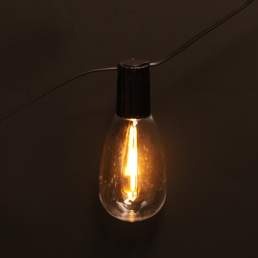 Brilagi - LED-lichtsnoer voor buiten 10xLED/3xAA 3,2m IP44 warm-wit