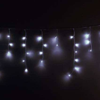 Brilagi - LED buitenlichtsnoer 200xLED/8 functies 13m IP44 koud wit ijspegelverlichting