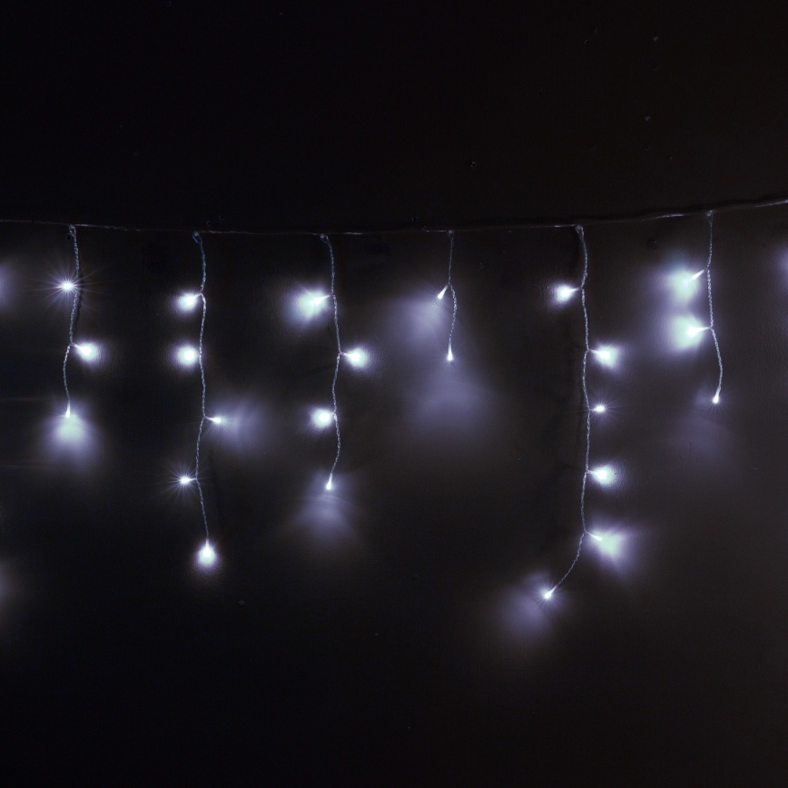 Brilagi - LED buitenlichtsnoer 200xLED/8 functies 13m IP44 koud wit ijspegelverlichting
