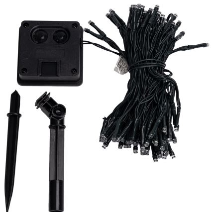 BRILAGI - LED kerstverlichting op zonne-energie 100xLED/8 functies 12m 800 mAh IP65 koud wit