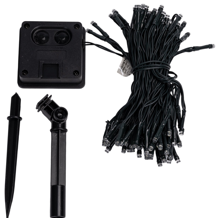 BRILAGI - LED kerstverlichting op zonne-energie 100xLED/8 functies 12m 800 mAh IP65 koud wit