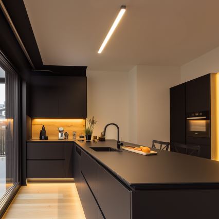 Brilagi - LED plafond-opbouwarmatuur FULLDAY LED/30/40/50W/230V 2700/4000/6000K 150 cm UGR19 zwart