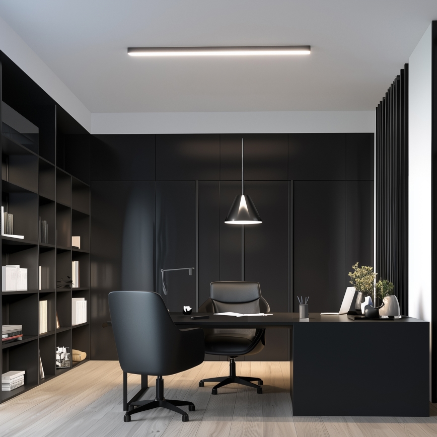 Brilagi - LED plafond-opbouwarmatuur FULLDAY LED/30/40/50W/230V 2700/4000/6000K 150 cm UGR19 zwart