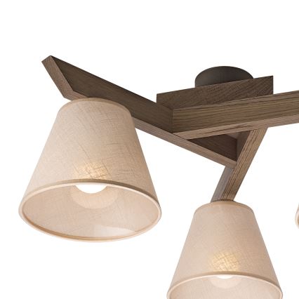 Brilagi - LED Opbouwplafondlamp ANTHONY 3xE14/40W/230V eiken/walnoot/beige