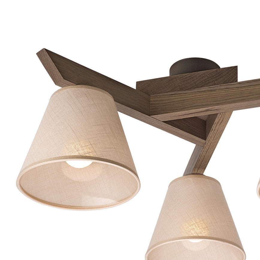Brilagi - LED Opbouwplafondlamp ANTHONY 3xE14/40W/230V eiken/walnoot/beige