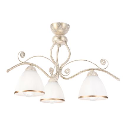 Brilagi - LED-opbouwkroonluchter ANTICO 3xE27/60W/230V 3000K witte patina