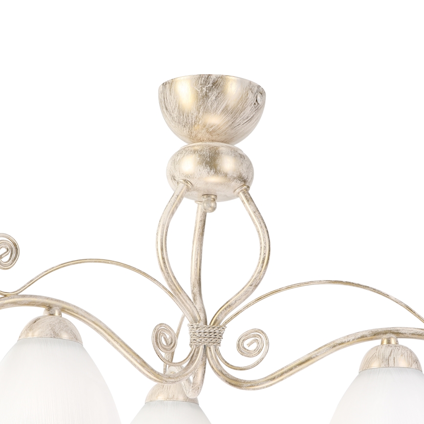Brilagi - LED-opbouwkroonluchter ANTICO 3xE27/60W/230V 3000K witte patina