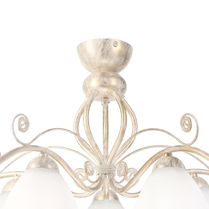 Brilagi - LED Opbouwkroonluchter ANTICO 5xE27/60W/230V 3000K witte patina