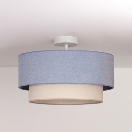 Brilagi - LED-opbouwkroonluchter BOHO ECO 1xE27/10W/230V Ø 40 cm blauw/crème