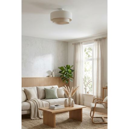 Brilagi - LED-opbouwkroonluchter BOHO ECO 1xE27/10W/230V Ø 40 cm crème