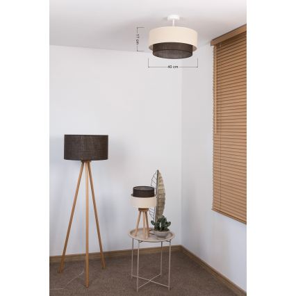 Brilagi - LED opbouwkroonluchter BOHO-STIJL 1xE27/15W/230V Ø 40 cm crème/bruin