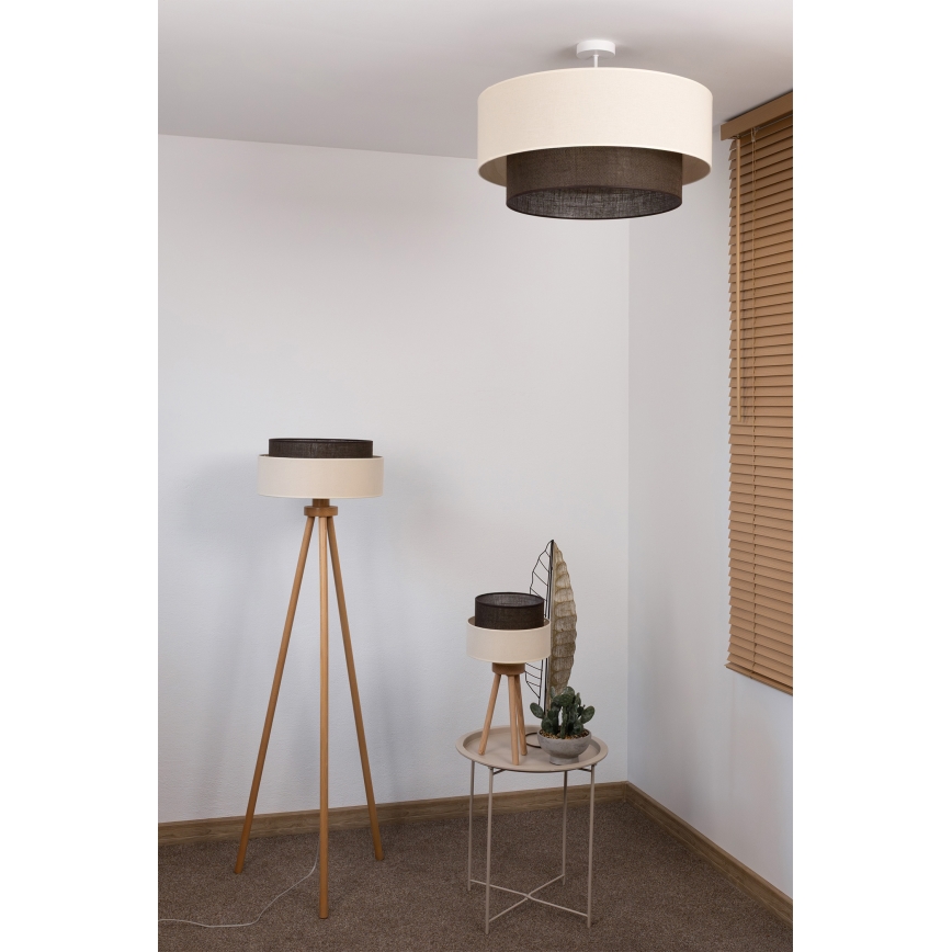 Brilagi - LED opbouwkroonluchter BOHO-stijl 3xE27/15W/230V Ø 60 cm crème/bruin