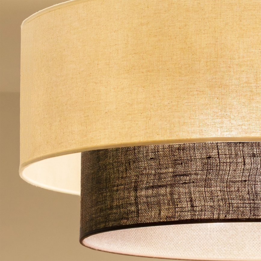 Brilagi - LED opbouwkroonluchter BOHO-stijl 3xE27/15W/230V Ø 60 cm crème/bruin