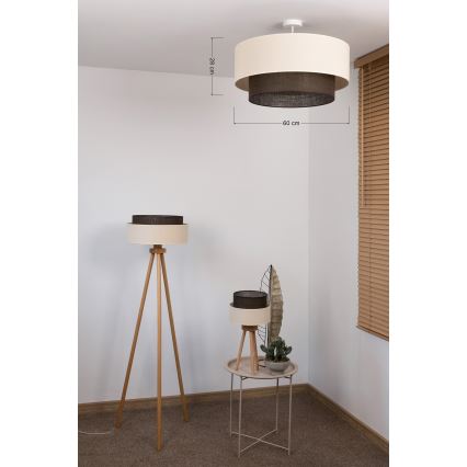 Brilagi - LED opbouwkroonluchter BOHO-stijl 3xE27/15W/230V Ø 60 cm crème/bruin