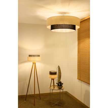 Brilagi - LED-opbouwkroonluchter BOHO STYLE 3xE27/15W/230V Ø 80 cm crème/bruin