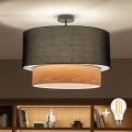 Brilagi - LED-opbouwkroonluchter CERIA 1xE27/60W/230V Ø 50 cm zwart/beige