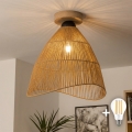BRILAGI - LED-opbouwkroonluchter CERIA BOHO 1xE27/40W/230V Ø 70 cm bruin/eiken
