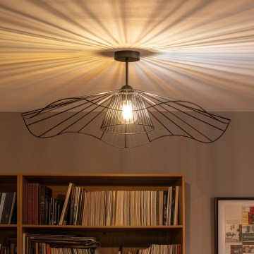 Brilagi - LED-opbouwkroonluchter CERIA WIRE 1x E27/60W/230V Ø 80 cm zwart