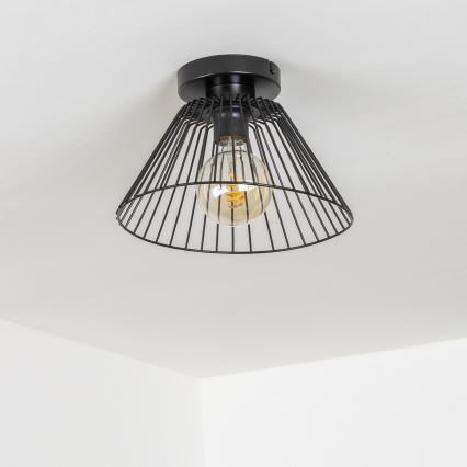 Brilagi - LED opbouwkroonluchter CERIA WIRE 1xE27/40W/230V Ø 30 cm zwart