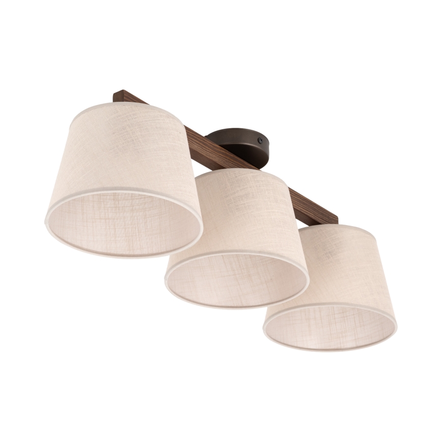 BRILAGI - LED Opbouwkroonluchter LATTE 3xE27/15W/230V grenen/beige