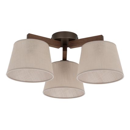 BRILAGI - LED opbouwkroonluchter LATTE 3xE27/15W/230V grenen/beige