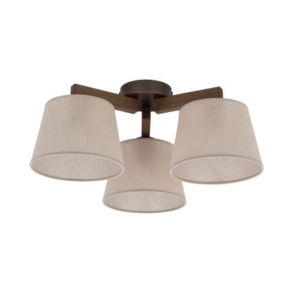BRILAGI - LED opbouwkroonluchter LATTE 3xE27/15W/230V grenen/beige