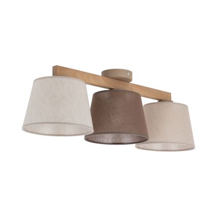 BRILAGI - LED Opbouwkroonluchter LATTE 3xE27/15W/230V grenen/mix