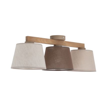 BRILAGI - LED Opbouwkroonluchter LATTE 3xE27/15W/230V grenen/mix