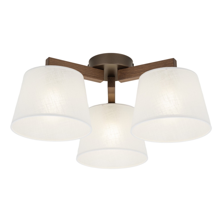 BRILAGI - LED opbouwkroonluchter LATTE 3xE27/15W/230V grenen/wit