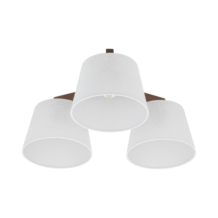 BRILAGI - LED opbouwkroonluchter LATTE 3xE27/15W/230V grenen/wit